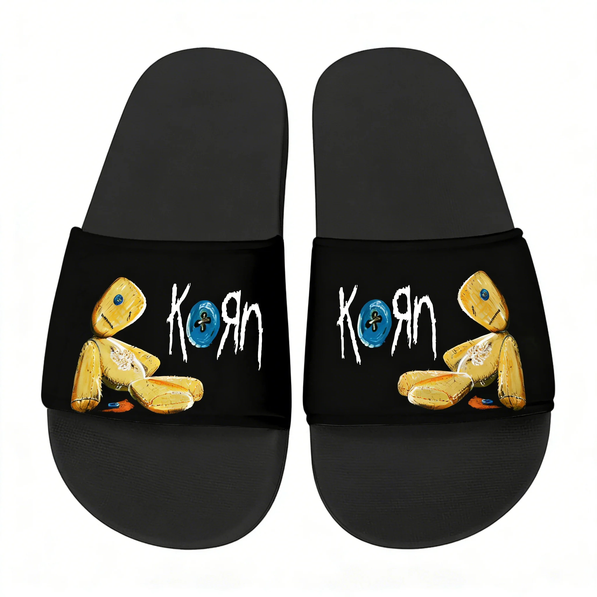 Men'S Shoes In Style - Klapki Zespół Rockowy Korn Domowe Buty