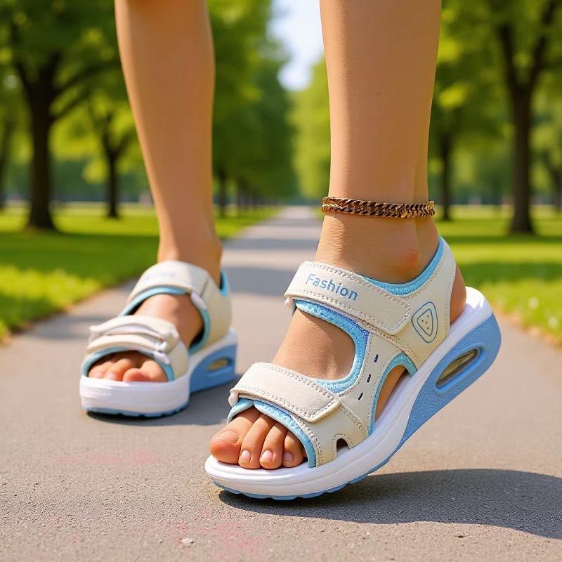 Velcro Strap Sandal - Damskie ortopedyczne sandały z poduszką powietrzną,