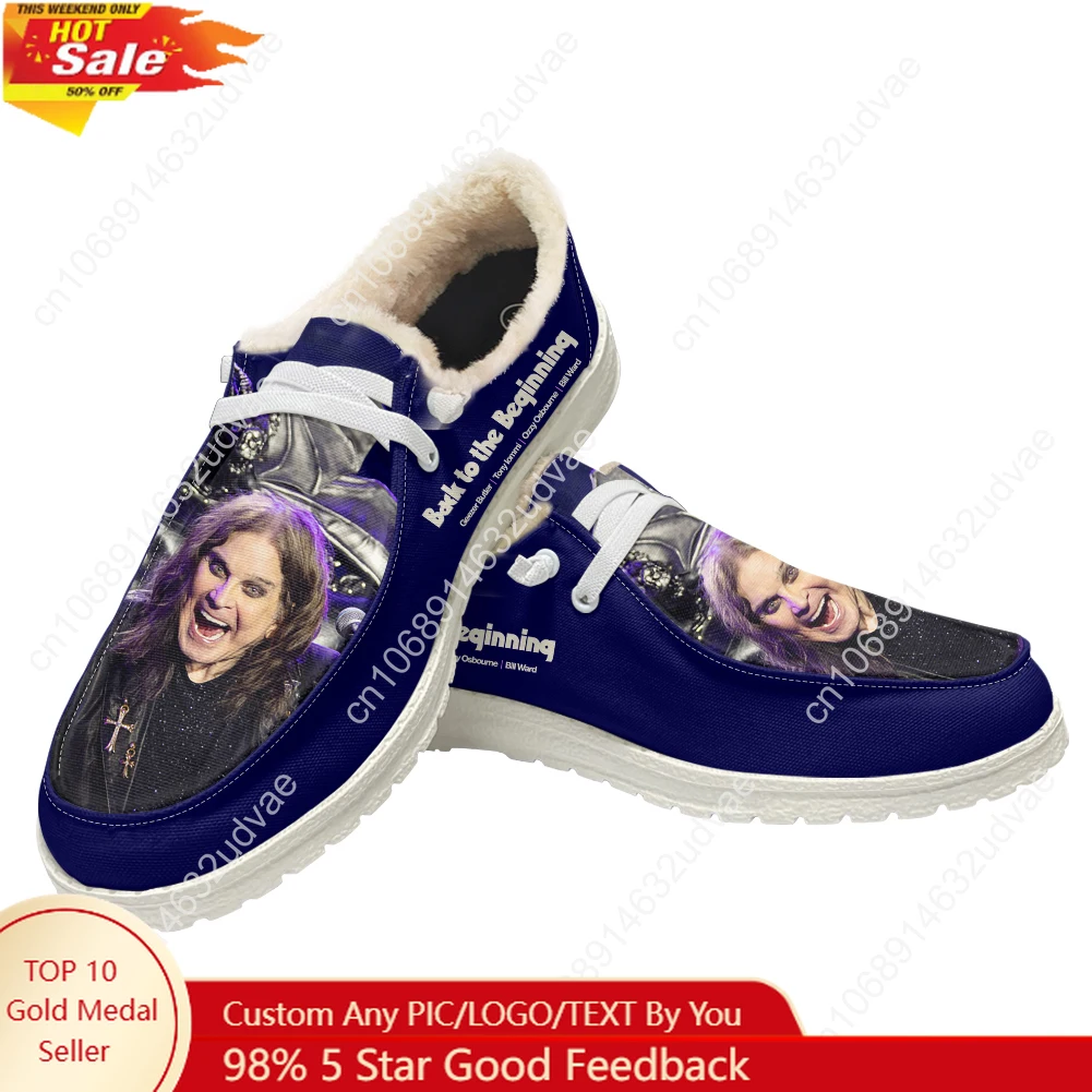Men Shoes Casual - Ozzy Osbourne 1948-2025 Pluszowe Mokasyny Męskie