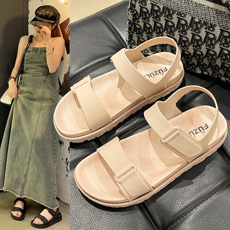 Letnie sandały damskie - modne – Velcro Strap Sandal recenzja i cena