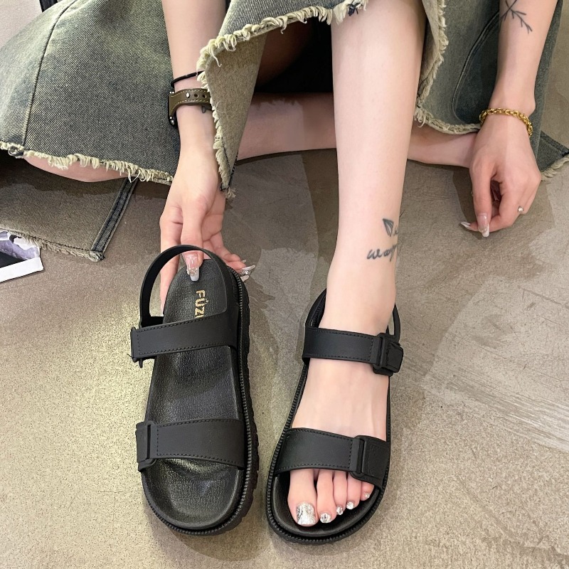 Letnie sandały damskie - modne – Velcro Strap Sandal recenzja i cena