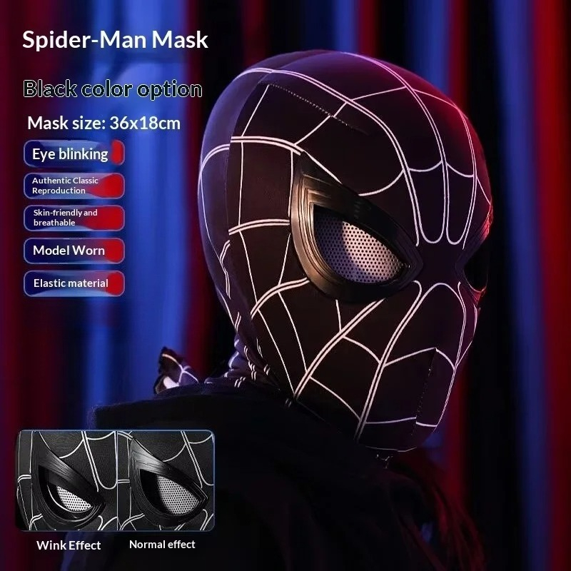 Maska Spider-Mana z ruchomymi  – Men Shoes Size Chart recenzja i cena