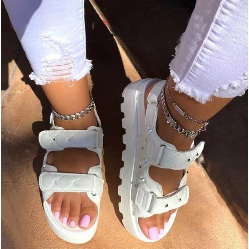 2024 letnie sandały z grubą po – Velcro Strap Sandal recenzja i cena