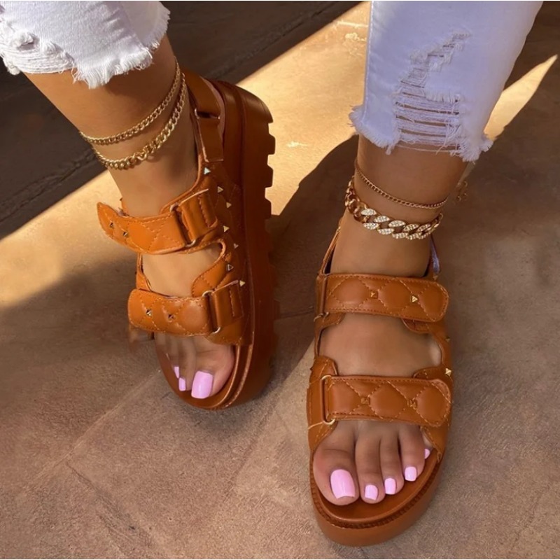 2024 letnie sandały z grubą po – Velcro Strap Sandal recenzja i cena