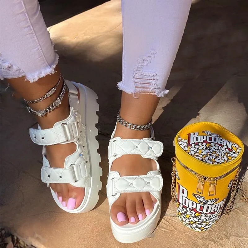 2024 letnie sandały z grubą po – Velcro Strap Sandal recenzja i cena
