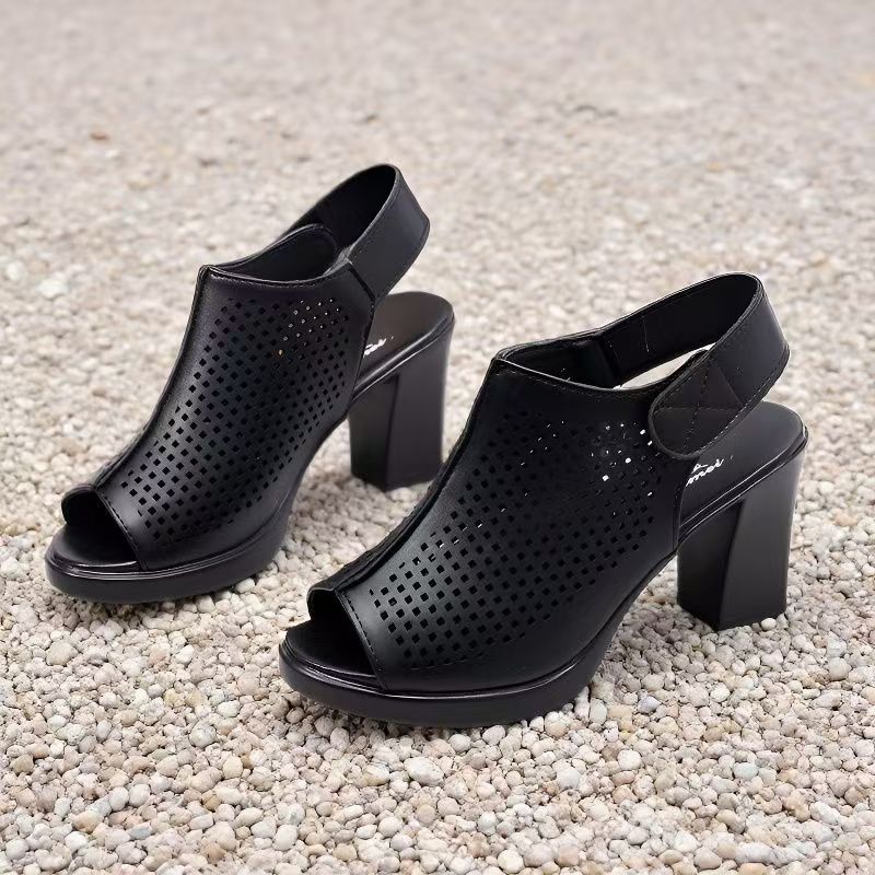 Damskie sandały na wysokim obc – Velcro Strap Sandal recenzja i cena