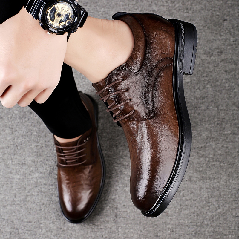 Skórzane buty casual z podwyżs – Men Shoes Size Chart recenzja i cena